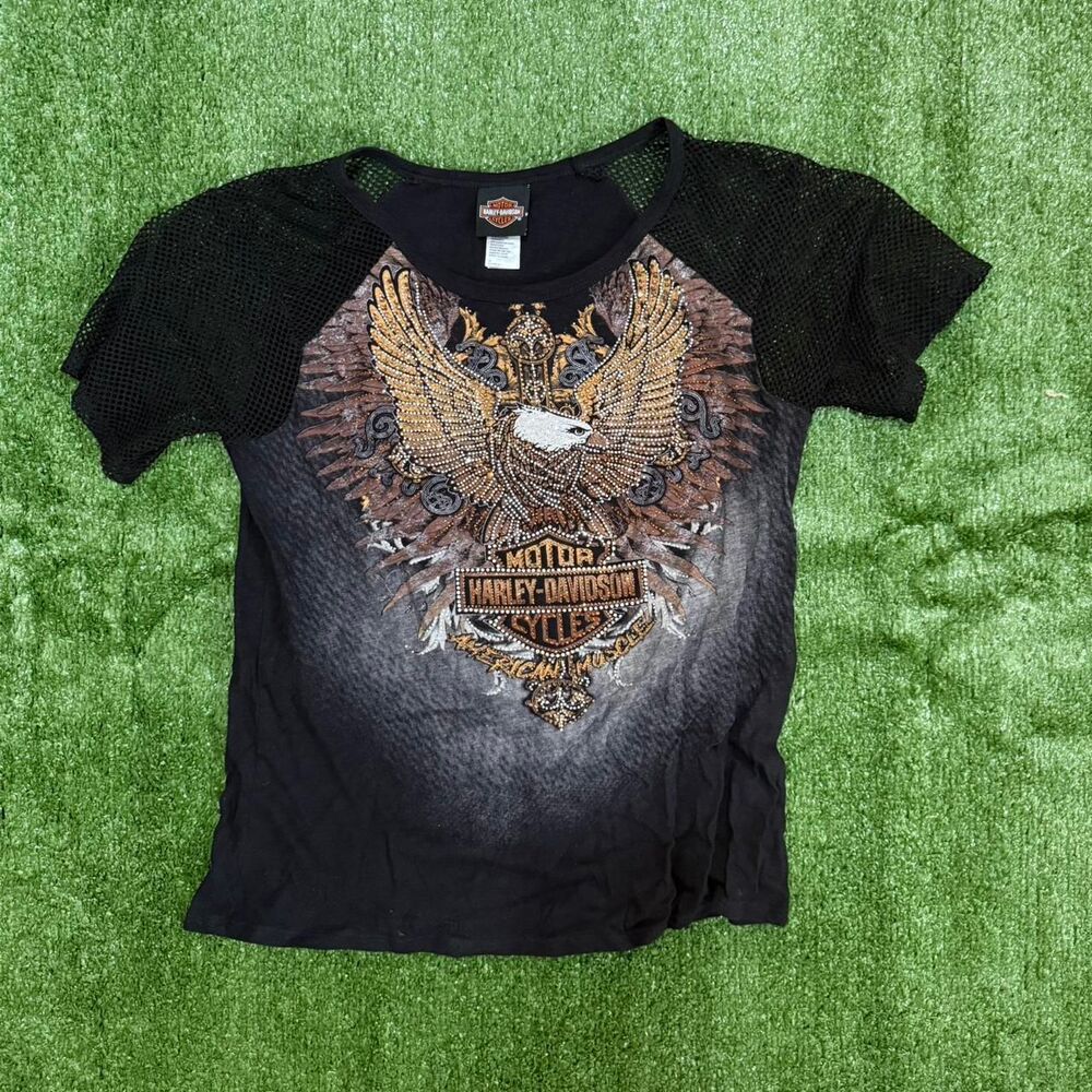 Harley-davidson Women's Black T-shirt